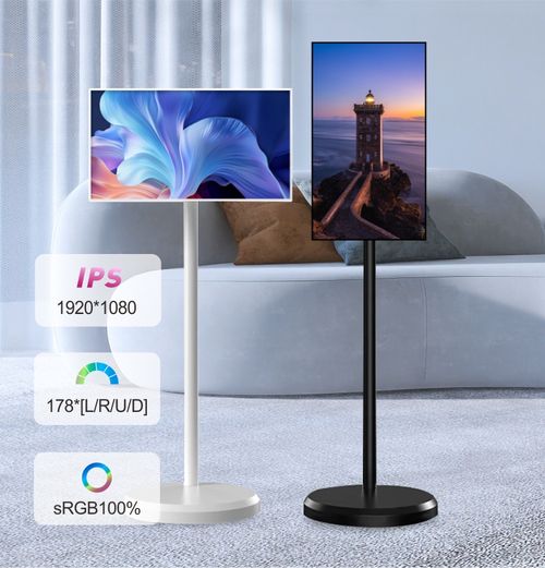 Indoor 5h Long Battery Life Rechargeable 21.5 and 27 Inch Portable Tv Smart Touch Screen Wireless Android Display Moveable Tablet TV（ Delivery in 3 days ）