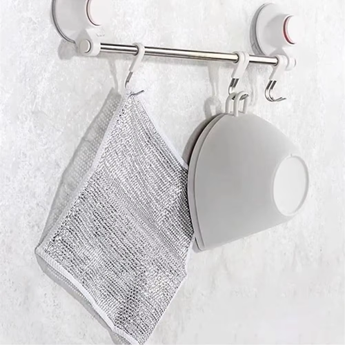 10Cleaning Cloths Double Layer Non-Scratch Wire Dishcloth Steel Scrubber Scrubbing Pads Dish Cloths for Washing Dishes Wire Cleaning Cloths