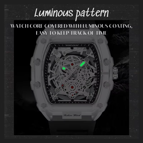 Hot selling fashion personalized waterproof quartz watch fashion transparent men's watch
