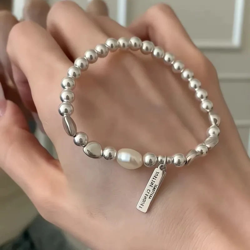 Premium  Baroque Pearl Bracelets Women's Minimalist Silver Bracelets