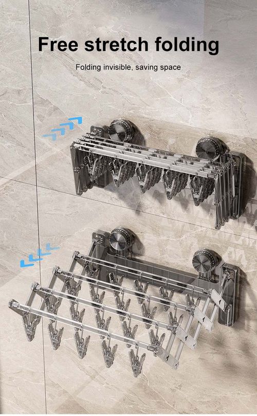 Household folding clothes hanger with suction cup balcony clothes drying rack clothes and socks storage rack for tiles and glass