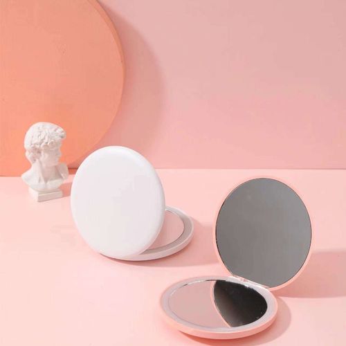 New Mini Portable LED Lighted Makeup Mirror Round Stackable Lighted Makeup Mirror