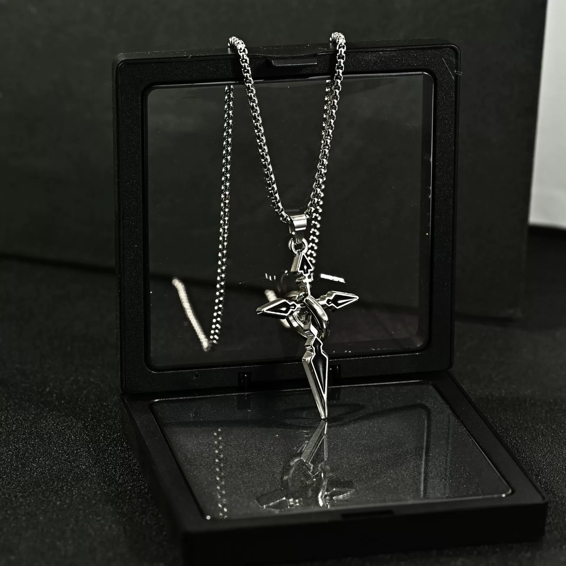 Cross Pendant Men's Accessories Trendy Pendant Titanium Steel Necklace