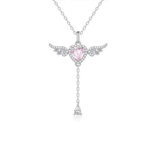Angel Heart Necklace, Cupid's Heart Wings Clavicle Chain - A Gift for Your Girlfriend
