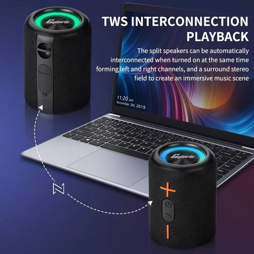 Cyboris S10 Sound Master BoomBox Speaker 2 In1 Tws Mini 20W 3D Surround Rgb Colorful Light Portable Blue Tooth Speakers