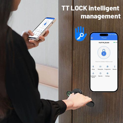 Graffiti Bluetooth Password Smart Lock Electronic Lock Handle Password Lock One-Pinch Open Handle Lock