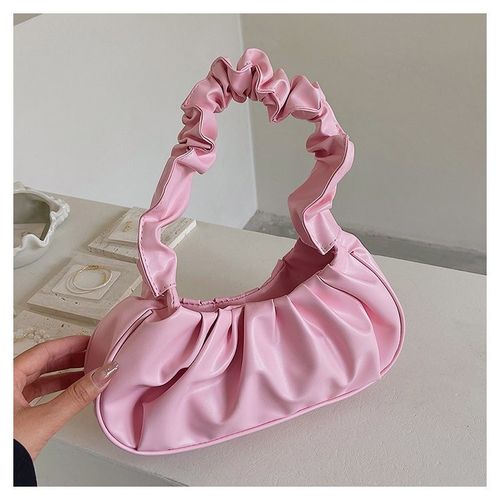 Highly Recommended Summer Pleated Handlebags for Women PU Cloud Bags Leisure Armpit Bag Shopping Shoulder Bags Dumpling Handbag