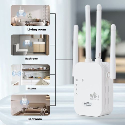 Cross Border WIFI Repeater 300M Signal Amplifier Home 4 Antenna Network Extender with 4x2.0dbi External Antennas Wall-Mounted