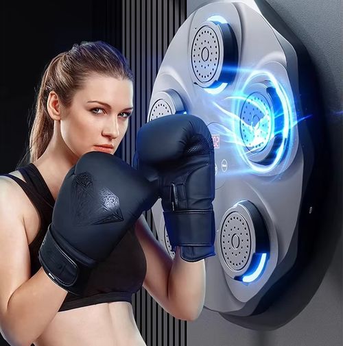 Smart Electronic Blue Tooth Punching Pad Music Boxing Training Machine With Led Lights Practice Wall Mounted