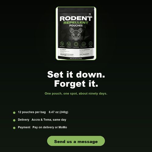 Rodent Repellent Pouches — 2 bags, 12 each. 50% OFF today only. 🇬🇭