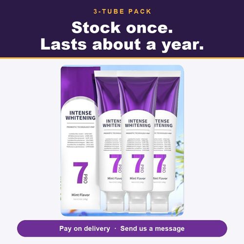 3-pack | Purple Whitening Toothpaste — 3-Tube Pack. 50% OFF today only. 🇬🇭