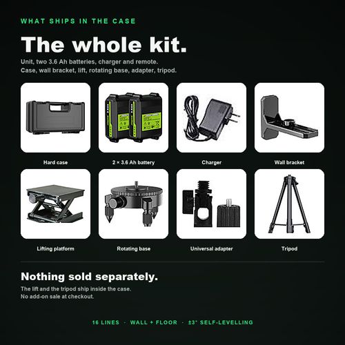 16-Line Green Laser Level — 50% OFF today only.