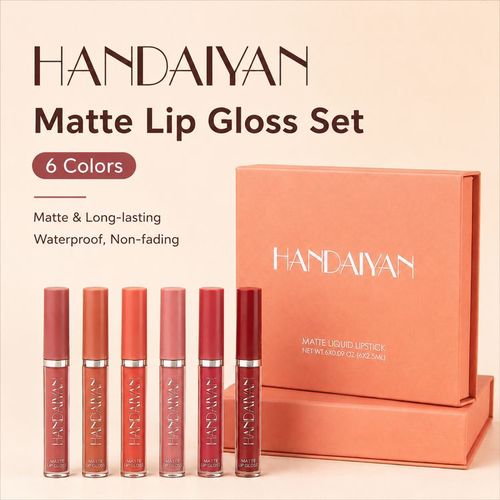 🎁 Launch Offer — Warm-Tone Matte Lip Gloss Set ·  🚚 Free Delivery