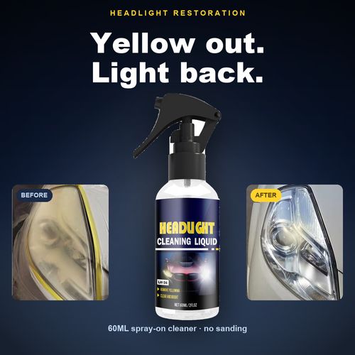 3-Pack | Headlight Cleaning Liquid 60ML — 50% OFF today only. 🇬🇭