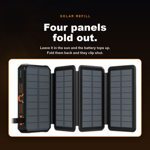 20000mAh Solar Power Bank — 50% OFF today only.
