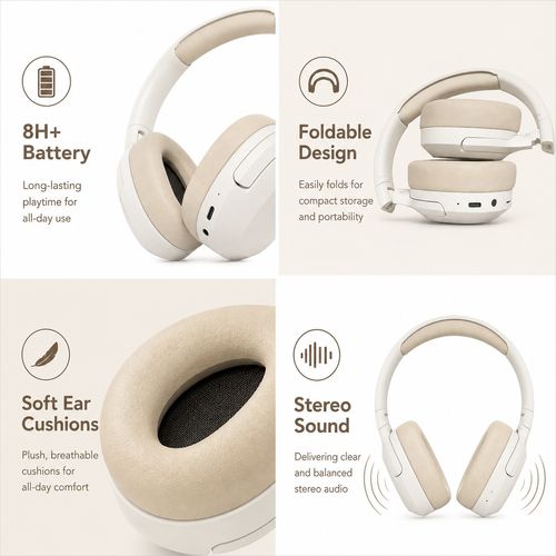 🚢 Launch Offer — BT 5.4 Over-Ear Bluetooth Headphone 🚚 Free Delivery