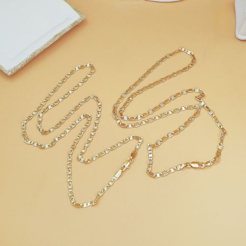 1PC 14K Gold Plated Flat Chain Necklace for Women - Versatile, Elegant & Fashionable - Perfect Gift, High Quality Jewelry for Any Occasio