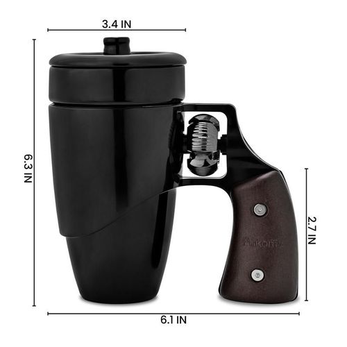 Coffee Mug with Rotatable Wooden Handle, Ceramic Leak-Proof and Scalding-Proof Cup, 16 Ounces Beverage Drinkware Glass Reusable Reuse Tumbler Washable