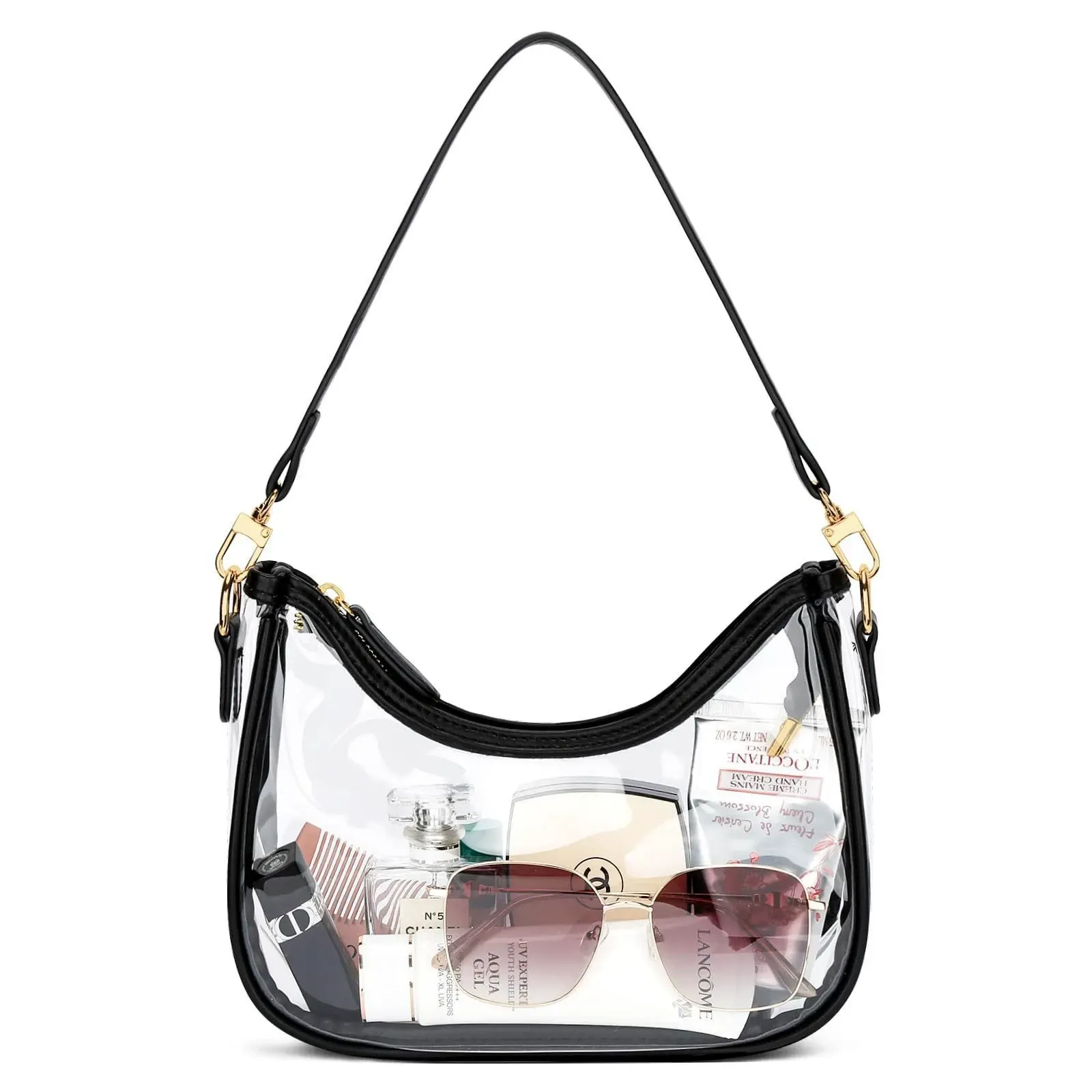 Clear jelly bag, new crescent bag, PVC underarm bag, stylish women's bag, baguette crossbody bag