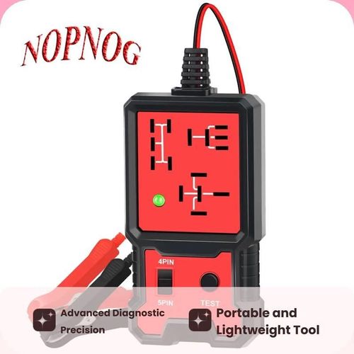 Car Automotive Circuit Tester, Car Relay Tester, Portable Battery Diagnostic Checker Tool, Professional Car Voltage Tester, Vehicle Diagnostic Tool, OBD Scanner, Red, with LED Indicator