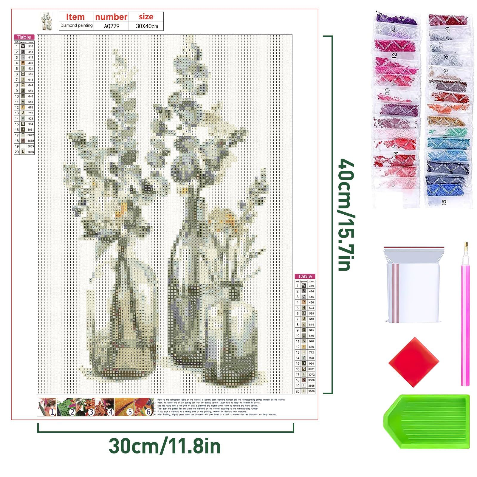 Diamond Painting, 5D Diamond Painting Erwachsene mit Diamond Painting Zubehör, Diamond Painting Set Blume Full Drill Geschenk für Home Wall Décor(30 x 40 cm)