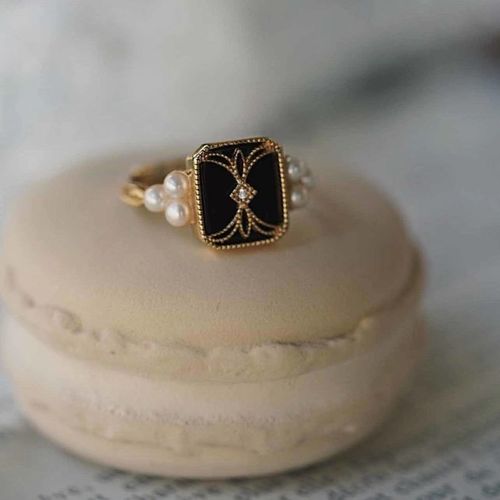 MoonTide Pearl Ring