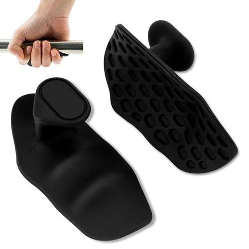Anti-Slip Ergonomic Hand Grips (1 Pair) - Black Color