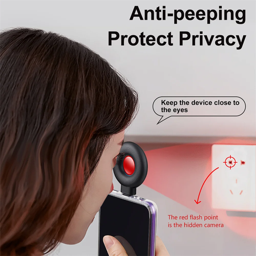 Portable Anti-candid Camera Detector For Outdoor Travel Hotel Rental IR Alarm Hidden Camera Finder with Led Light