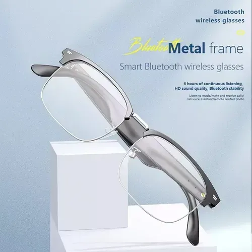 Color-changing AI translation glasses, combining communication and eye protection in one. The color-changing lenses automatically adapt to light conditions, with a blue light protection rate of 99.67%. It supports real-time multilingual translation via Bluetooth, has stereo interpretation through the frame, and is easy to operate with touch control. It has a battery life of 6 hours, suitable for both daily eye protection and cross-border communication.