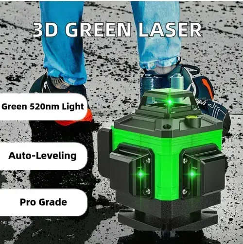🔥SALE 49% OFF！！-🔥8-channel green light is extremely clear, automatic leveling is just around the corner, water-resistant, dust-proof and durable. With IP54 protection, it can withstand use in construction sites and home renovations. The construction accuracy is on par with the ceiling. With it, even novice builders can instantly become experts. Whoever uses it will love it!