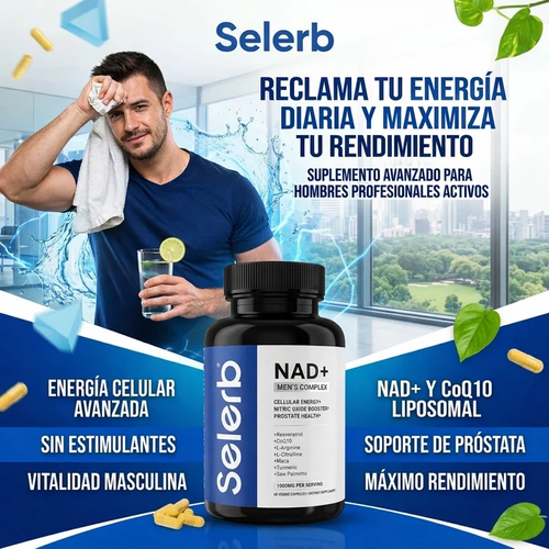 Selerb NAD+® Cellular Energy, Prostate Support, and Male Performance. Don't wait any longer—boost your daily performance now.