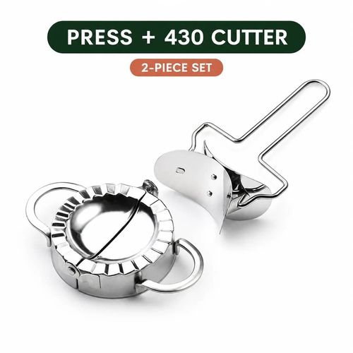 🥟 Stainless Steel Dumpling Maker & Dough Cutter Set – Roll, Fill, Press & Seal with Ease