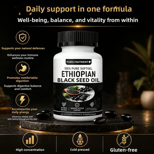 100% Pure Ethiopian Black Seed Oil – Boosts immunity, promotes digestion, and balances bodily functions – Start today!