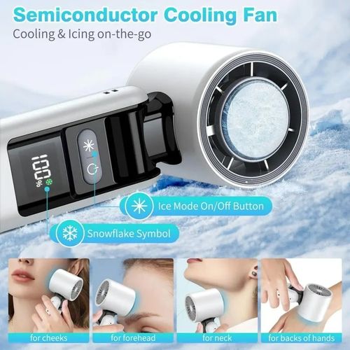 🌞Summer Hot Sale 49% OFF - Multifunction Portable Handheld Turbo Ice-Cooling Fan | AC-Like Gel Pad Tech, 5 Gears