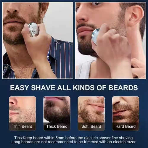 Small steel blade electric shaver