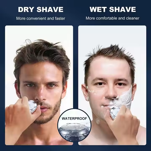 Small steel blade electric shaver