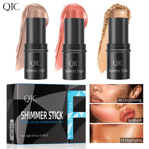 New 3 Colors Vegan Organic Neutral Contour Stick Custom Private Label Waterproof Bronzer Highlighter Contour Stick