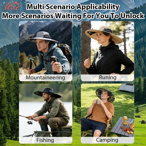 Solar Dual Fan Sun Hat