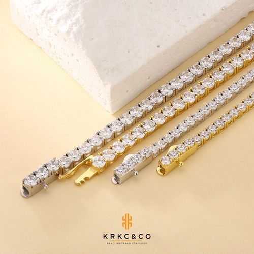 3mm Cubic Zirconia 925 Sterling Silver Bridal Wedding Jewelry 14K White Gold Plated Women Men Diamond 5A CZ Tennis Bracelets