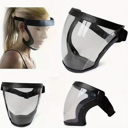 Full Face Shield - Clear durable plastic, outdoor and kitchen use, safe labour protection