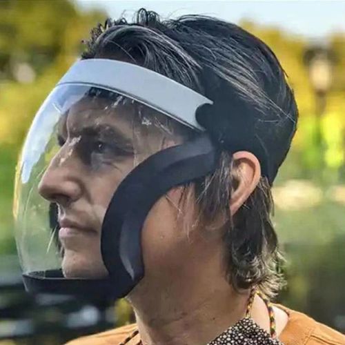 Full Face Shield - Clear durable plastic, outdoor and kitchen use, safe labour protection