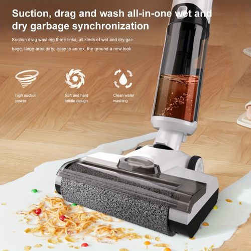 Cordless Floor Scrubber Handheld Electric Wet & Dry Vacuum Cleaner Household Floor Vacuum Cleaner