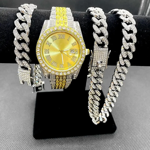 Luxury Set Shiny Diamond Watch