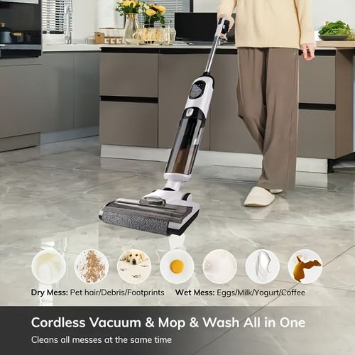 Cordless Floor Scrubber Handheld Electric Wet & Dry Vacuum Cleaner Household Floor Vacuum Cleaner