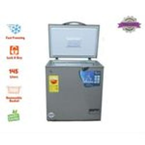 Silver Chest Freezer With Door Lock & key