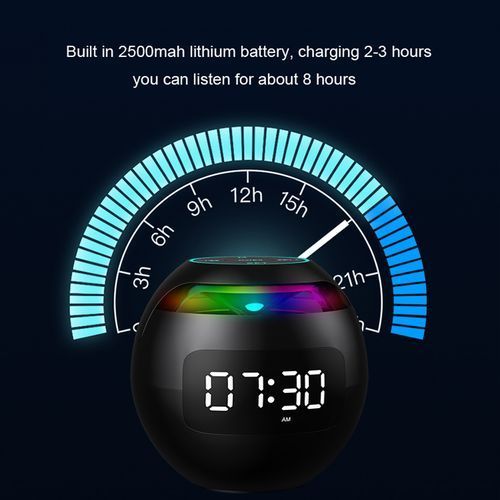 Mini Bluetooth Speaker with LED Display Alarm Clock