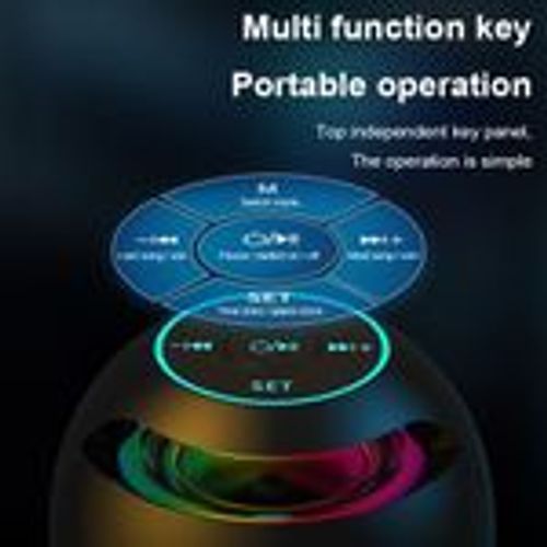 Mini Bluetooth Speaker with LED Display Alarm Clock