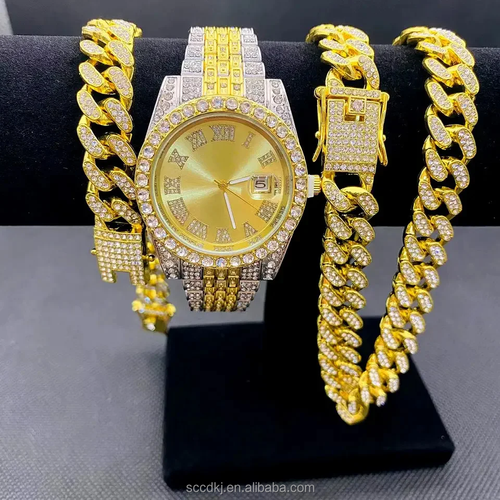 Luxury Set Shiny Diamond Watch
