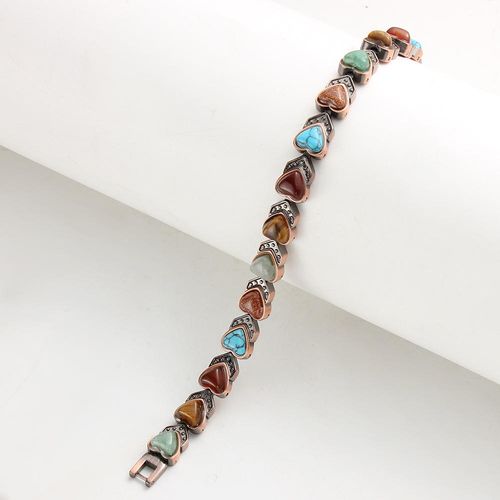 2025 Vintage Copper Health Magnetic Love Heart Shape Bracelet Fashionable