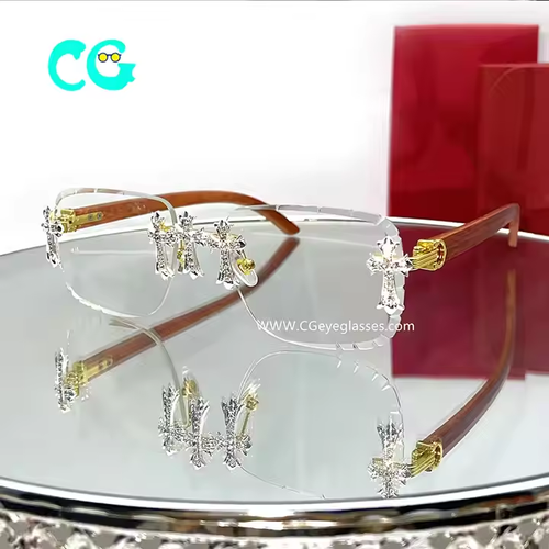 2025 Rhinestones Blue Sunglasses Fashion Iced Out Luxury Designer Carter Stylish Sunglasses Mens Decoration Shades Eyewear